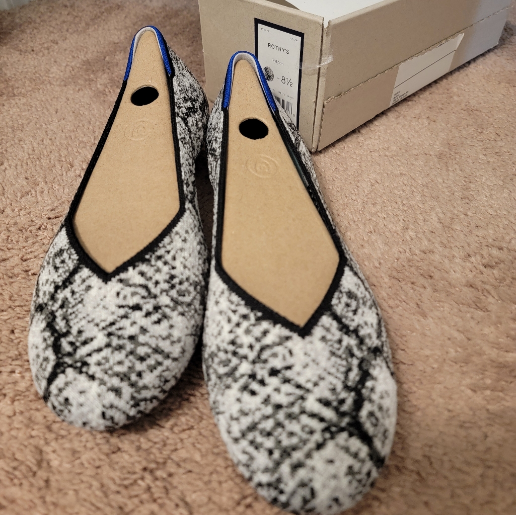 Rothy's Ballet Flat, Python Snake Print Sized 8.5